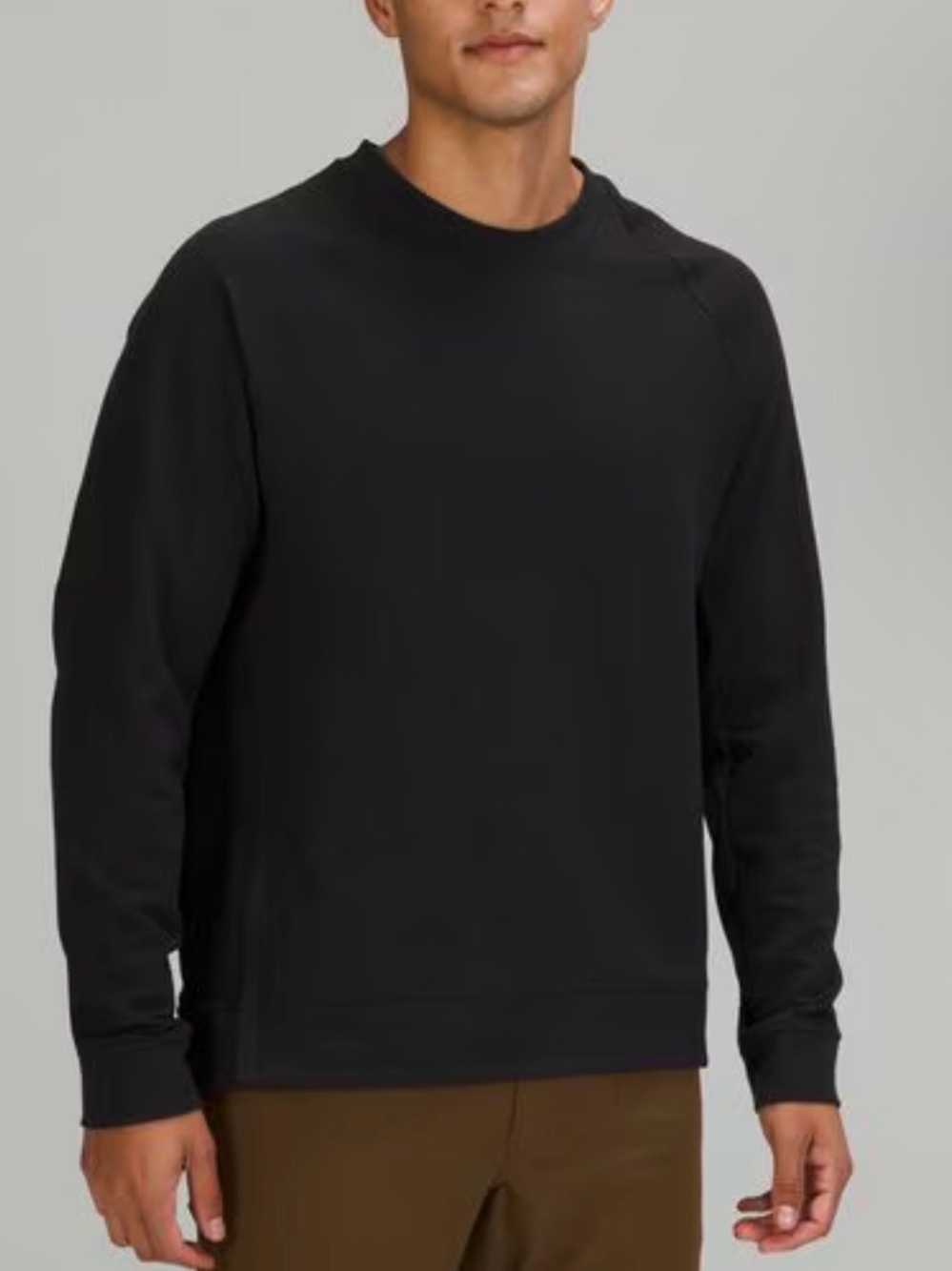Lululemon city sweat Classic Men's Black Crewneck Sweater
